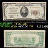 1929 $20 National Currency 'The Federal Reserve Bank Of Philadelphia, PA' Grades vf details