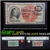 1870's US Fractional Currency 15¢ Fourth Issue Fr-1271 Graded au55 EPQ By PMG