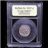Image 4 : ***Auction Highlight*** 1937-d 3 leg Buffalo Nickel FS-901 5c Graded Select Unc By USCG (fc)