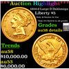 ***Auction Highlight*** 1854-d Gold Liberty Quarter Eagle Dahlonega $5 Graded au58 details By SEG