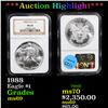Image 1 : ***Auction Highlight*** NGC 1988 Silver Eagle Dollar $1 Graded ms69 By NGC (fc)
