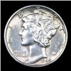Image 2 : ***Auction Highlight*** 1942/1-d Mercury Dime 10c Graded ms64 FSB By SEGS (fc)