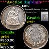 Image 1 : Proof ***Auction Highlight*** 1862 Seated Liberty Half Dime 1/2 10c Graded pr63+ By SEGS (fc)