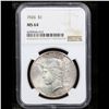 Image 2 : NGC 1926-p Peace Dollar $1 Graded ms64 By NGC