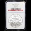Image 2 : NGC 2005 Silver Eagle Dollar $1 Graded ms69 By NGC