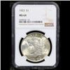 Image 2 : NGC 1923-p Peace Dollar $1 Graded ms64 By NGC