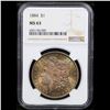 Image 2 : NGC 1884-p Morgan Dollar $1 Graded ms63 By NGC