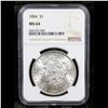 Image 2 : NGC 1884-p Morgan Dollar $1 Graded ms64 By NGC