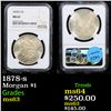 Image 1 : NGC 1878-s Morgan Dollar $1 Graded ms63 By NGC