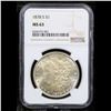 Image 2 : NGC 1878-s Morgan Dollar $1 Graded ms63 By NGC