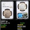 Image 1 : NGC 1887-p Morgan Dollar $1 Graded ms63 By NGC