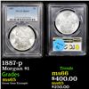 Image 1 : PCGS 1887-p Morgan Dollar $1 Graded ms65 By PCGS