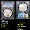 Image 1 : PCGS 1923-p Peace Dollar $1 Graded ms65 By PCGS