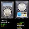 Image 1 : PCGS 1897-p Morgan Dollar $1 Graded ms64 By PCGS