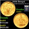 Image 1 : 1926 Sesqui Gold Commem $2 1/2 Graded Select+ Unc By USCG
