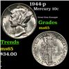 Image 1 : 1944-p Mercury Dime 10c Grades GEM Unc