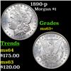 Image 1 : 1890-p Morgan Dollar $1 Grades Select+ Unc
