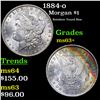 Image 1 : 1884-o Morgan Dollar $1 Grades Select+ Unc