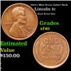 Image 1 : 1924-s Lincoln Cent Mint Error Goiter Neck 1c Grades xf