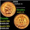 Image 1 : 1909 Indian Cent 1c Grades GEM Unc RB
