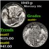 Image 1 : 1945-p Mercury Dime 10c Grades GEM++ Unc