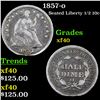 Image 1 : 1857-o Seated Liberty Half Dime 1/2 10c Grades xf