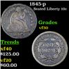 Image 1 : 1845-p Seated Liberty Dime 10c Grades vf++