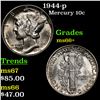 Image 1 : 1944-p Mercury Dime 10c Grades GEM++ Unc