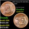 Image 1 : 1863 Union Civil War Token Fr-136/397a 1c Grades GEM Unc BN