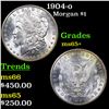 Image 1 : 1904-o Morgan Dollar $1 Grades GEM+ Unc