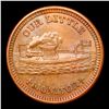 Image 2 : 1863 Our Little Monitor Civil War Token Fr-239/421a R-3 1c Grades Select Unc BN