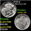 Image 1 : 1941-p Mercury Dime 10c Grades GEM+ FSB