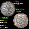 Image 1 : 1879-p Morgan Dollar $1 Grades Select Unc