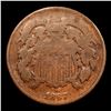 Image 2 : 1867 Two Cent Piece 2c Grades vg+