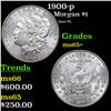 Image 1 : 1900-p Morgan Dollar $1 Grades GEM+ Unc