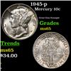 Image 1 : 1945-p Mercury Dime 10c Grades GEM Unc
