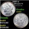 Image 1 : 1887-o Morgan Dollar $1 Grades Select+ Unc