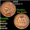 Image 1 : 1900 Indian Cent 1c Grades Unc Details