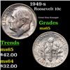 Image 1 : 1949-s Roosevelt Dime 10c Grades GEM Unc