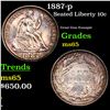 Image 1 : 1887-p Seated Liberty Dime 10c Grades GEM Unc