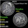 Image 1 : 1822 Capped Bust Half Dollar 50c Grades vf++