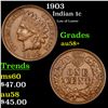 Image 1 : 1903 Indian Cent 1c Grades Choice AU/BU Slider+