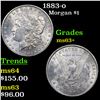 Image 1 : 1883-o Morgan Dollar $1 Grades Select+ Unc