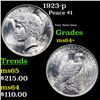 Image 1 : 1923-p Peace Dollar $1 Grades Choice+ Unc