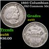Image 1 : 1893 Columbian Old Commem Half Dollar 50c Grades Select AU