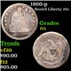 Image 1 : 1860-p Seated Liberty Quarter 25c Grades f+