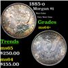 Image 1 : 1885-o Morgan Dollar $1 Grades Choice+ Unc