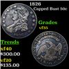 Image 1 : 1826 Capped Bust Half Dollar 50c Grades vf++