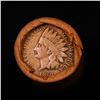 Image 3 : Mixed small cents 1c orig shotgun roll, 1919-d Wheat Cent, 1860 Indian Cent other end, brinks Wrappe