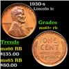 Image 1 : 1930-d Lincoln Cent 1c Grades Gem+ Unc RB